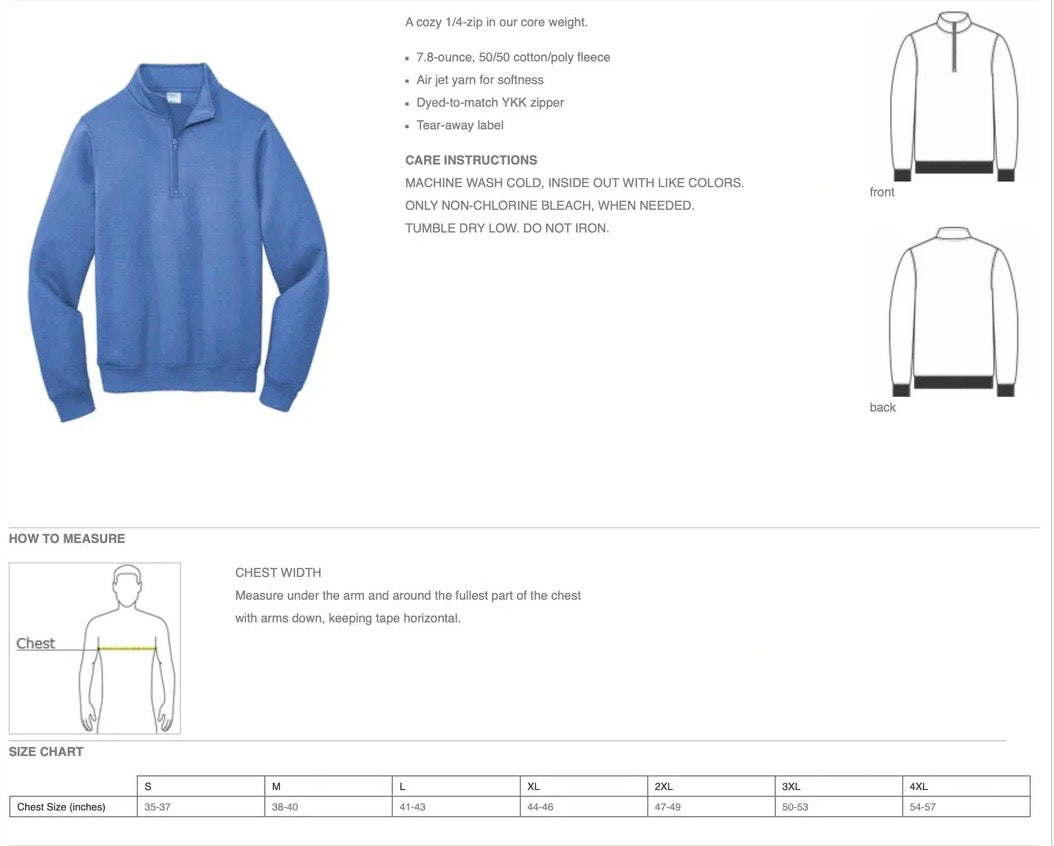 AnchorPoint - 1/4-Zip Pullover Sweatshirt with Embroidered Logo