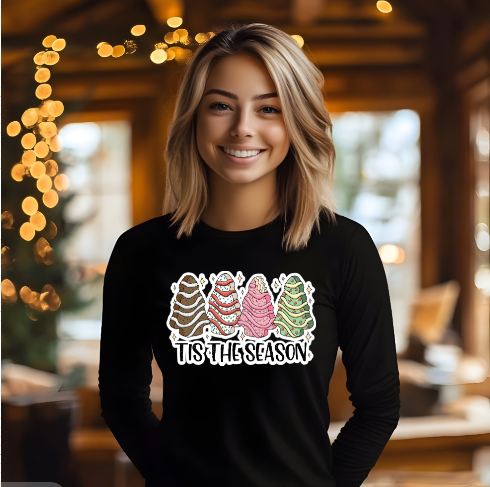 Nostalgic Tis the Season Christmas Trees Cake Shirt