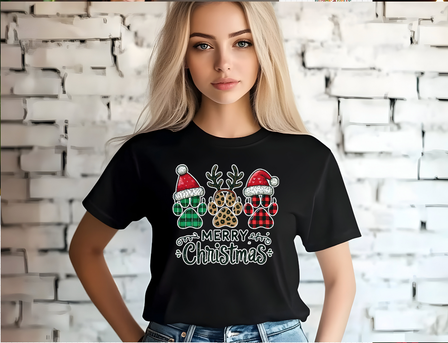 Merry Christmas Paw Shirt