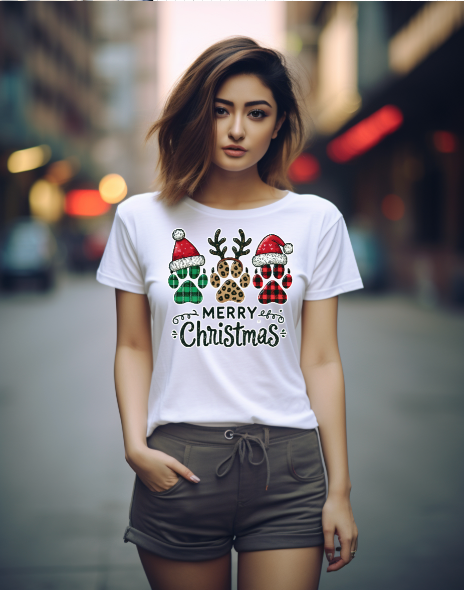 Merry Christmas Paw Shirt