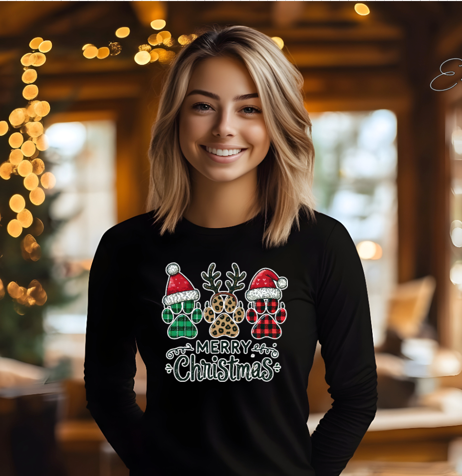 Merry Christmas Paw Shirt