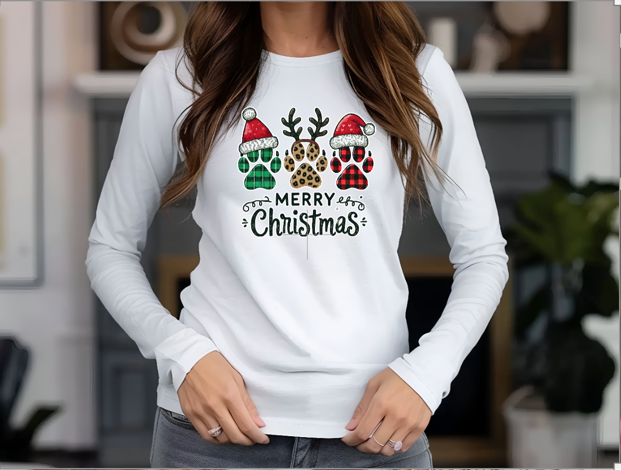 Merry Christmas Paw Shirt