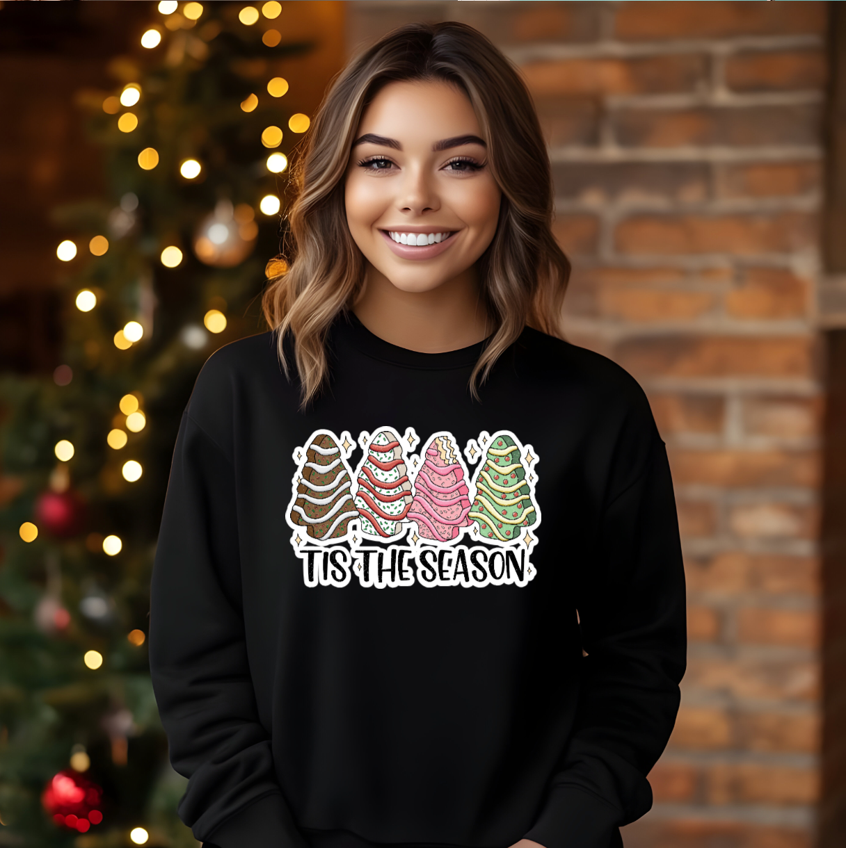 Nostalgic Tis the Season Christmas Trees Cake Shirt