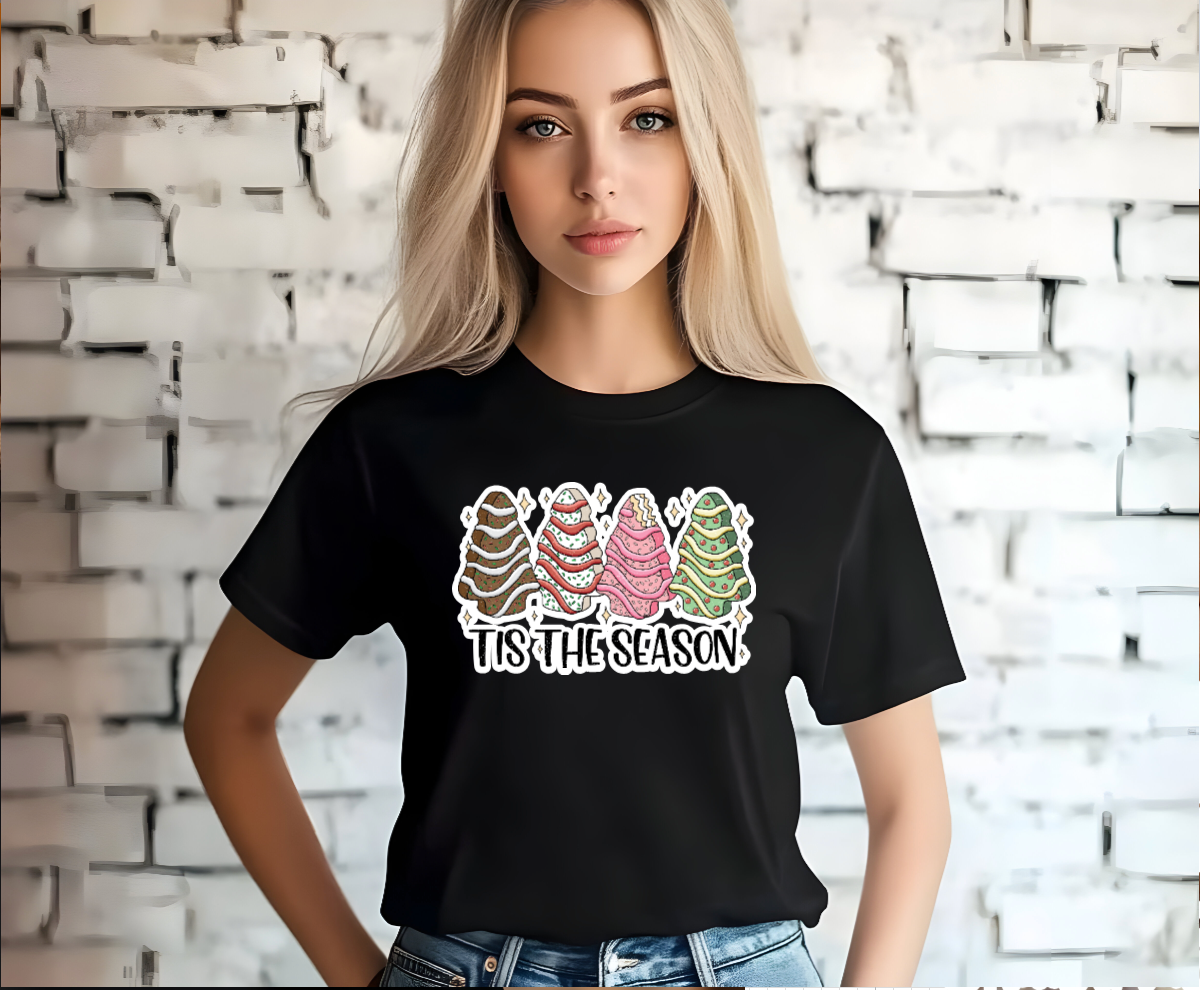 Nostalgic Tis the Season Christmas Trees Cake Shirt