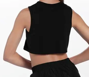 Judi T. Boxy Sleeveless Flowy Crop Top