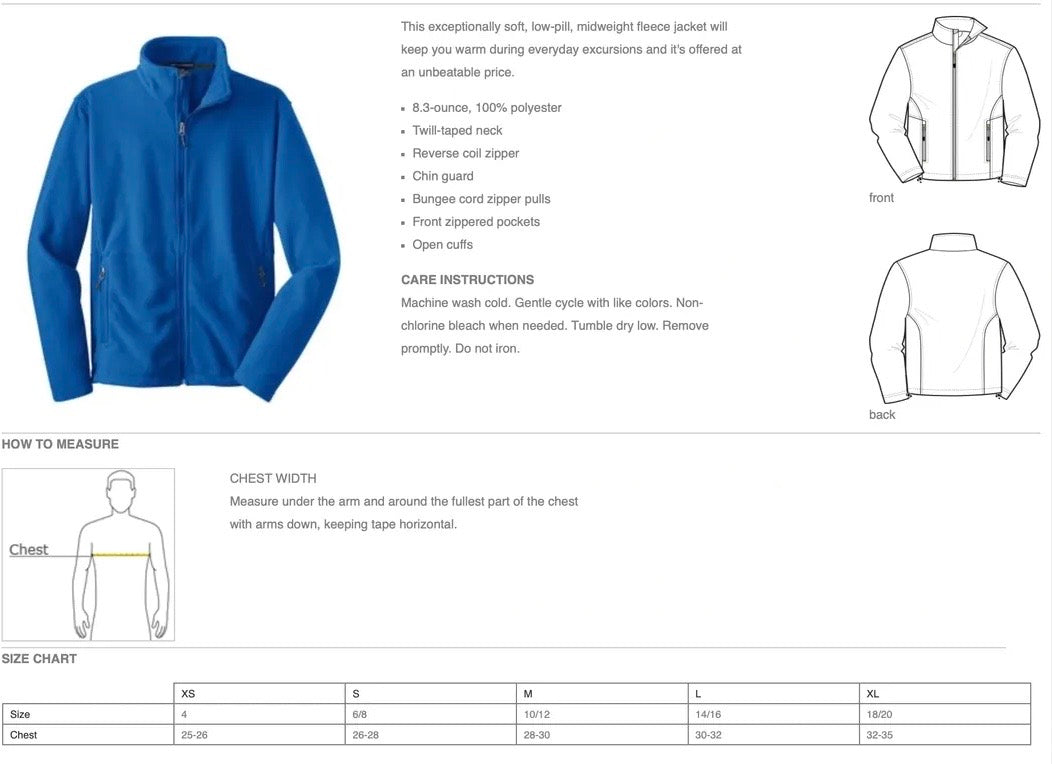 AnchorPoint- Full zip Fleece with Embroidered Logo