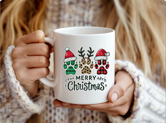 Merry Christmas Paws Mug