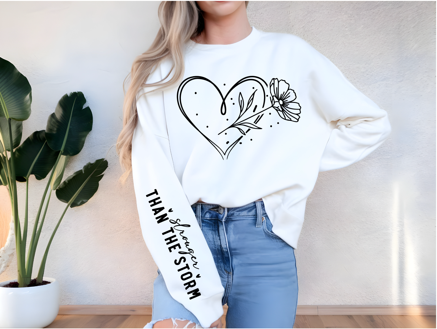 Faith & Strength Sweatshirts: His Grace, Stronger Than the Storm, Watch Him Turn It & More