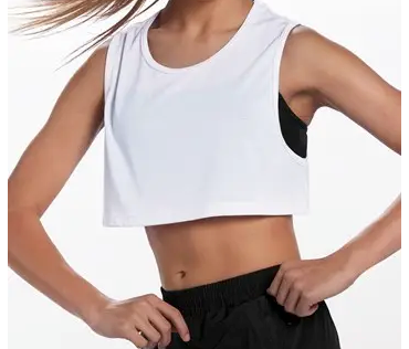 Thrive Weissman Boxy Sleeveless Flowy Crop Top