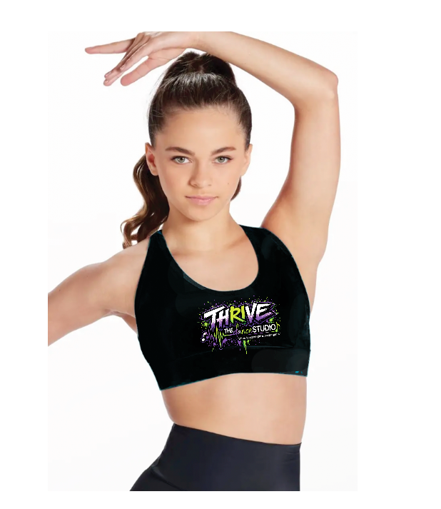Thrive- Weissman Open Back Bra Top with Logo*